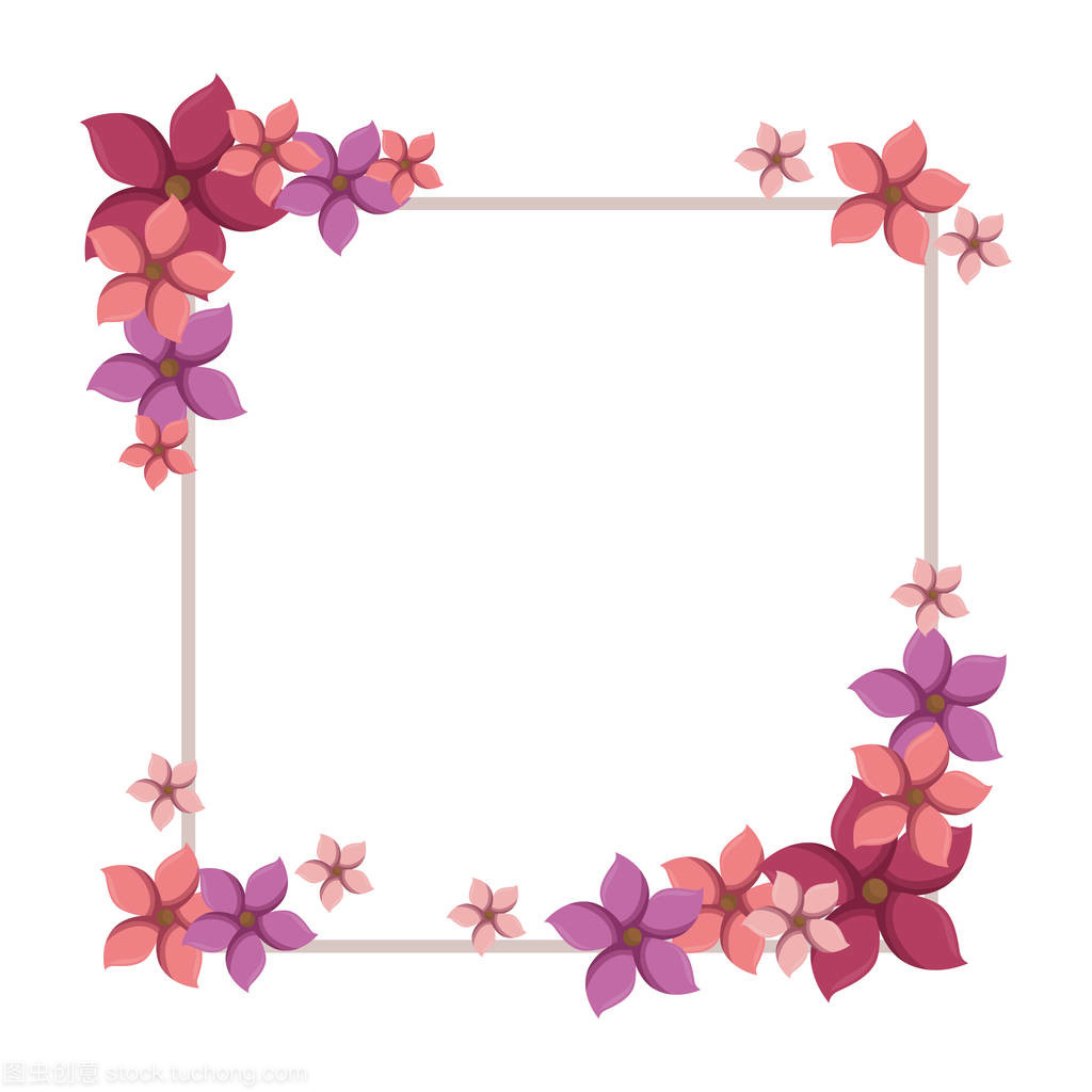 可愛(ài)的花框裝飾